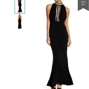 Trixxi Stone Halter Gown